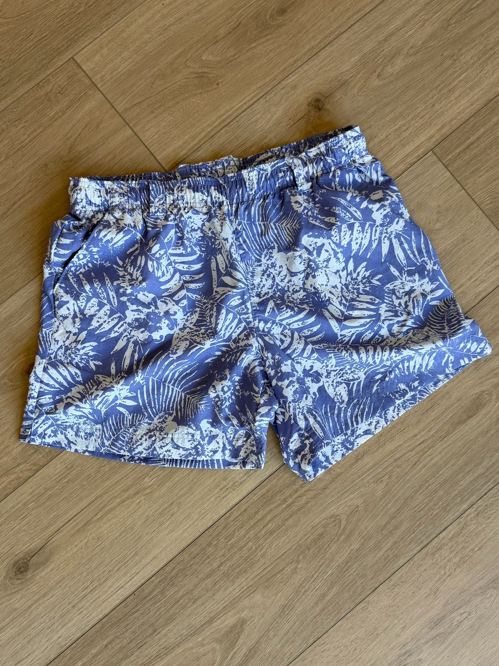 Columbia Women's Purple and White Tropical Athletic Shorts
